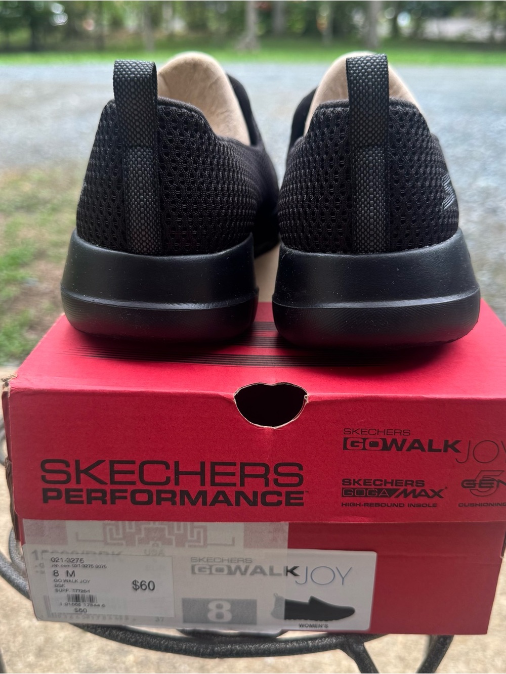 Skechers Black Slip-On Mesh Go Walk Joy Sneakers - Picture 8 of 10